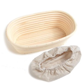 Pack 2pcs 11 inch Oval Bannetons Brotforms Bread Proving Basket Bread Mold Rattan Proofing Basket Baking Mold Tools For 750g Dough