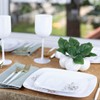Blue Sky Gold Buds Elegant 6" Square Disposable Plastic Plates