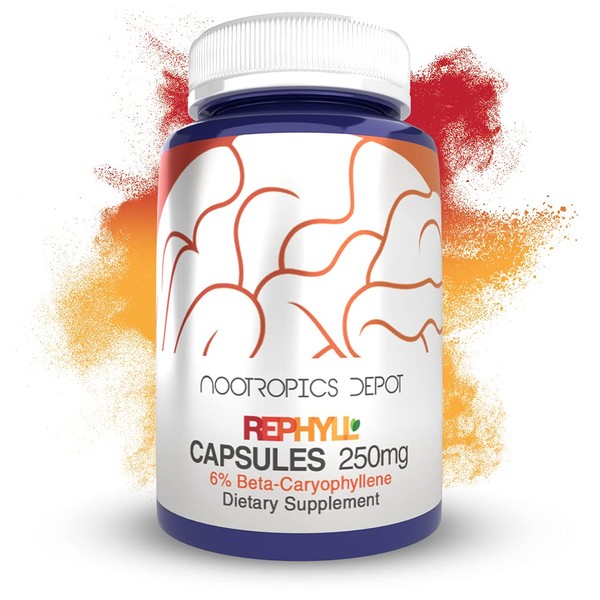 Nootropics Depot Rephyll Capsules | 250mg | 60 Count | 6% Beta Caryophyllene | Piper nigrum | Supports Pain Management* | Supports Joint Function*