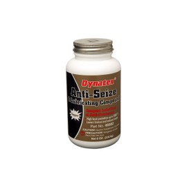 Dynatex 49582 Industrial Copper Anti-Seize and Lubricating Compound Paste, 8 oz Brush Top Bottle, Dark Copper