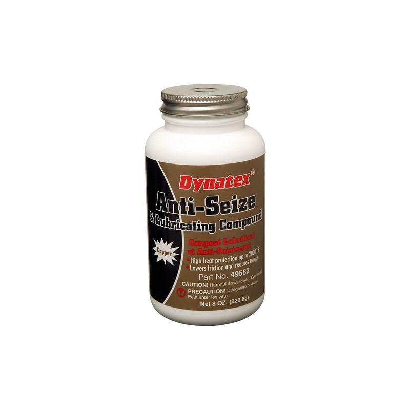 Dynatex 49582 Industrial Copper Anti-Seize and Lubricating Compound Paste, 8