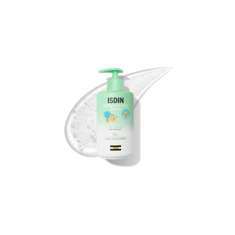 ISDIN Baby Naturals Shampoo para Bebé, con un 93% de