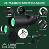 BIBIRE 25-75x60 HD Straight Spotting Scope with Tripod and Phone