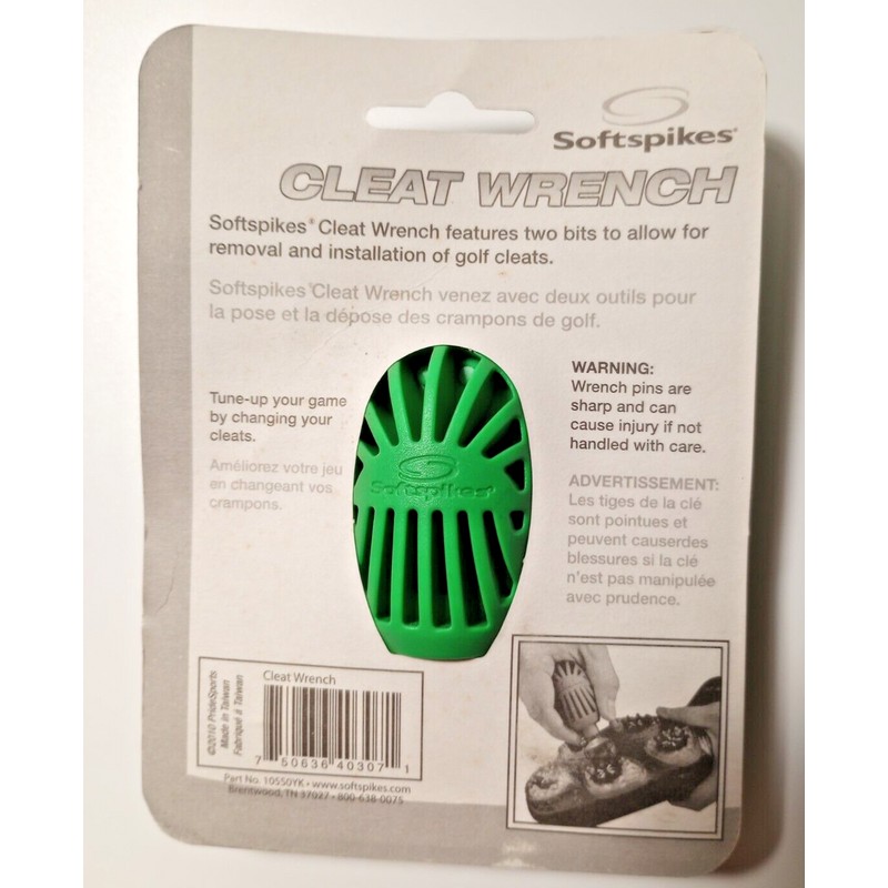 Softspikes Golf Shoe Cleat Bits Spike Wrench & 2-Prong Removal