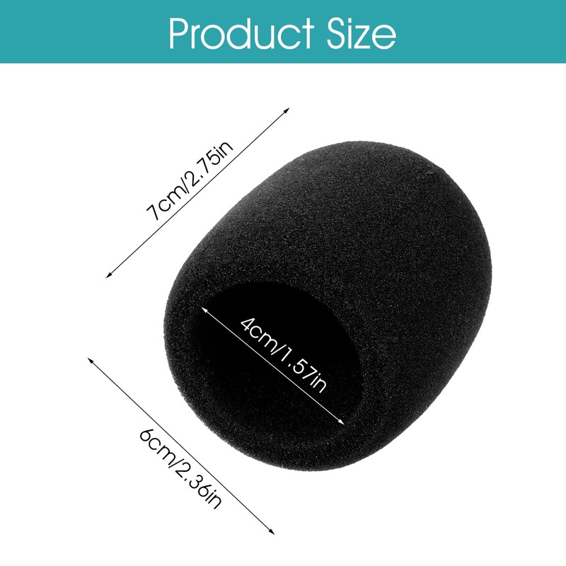 Piriuuo 2 Pcs Microphone Covers Foam, Soft Mic Covers for