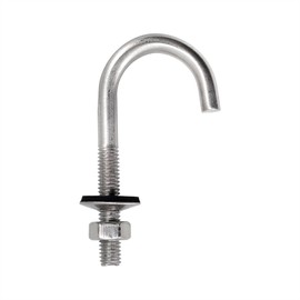 (10 Pieces) M6x35x75mm Roof Anchor Bolt 304 Stainless Steel J Hook Wall Hook Long Shank Hooks With Hex Nut Concrete Anchors Screws