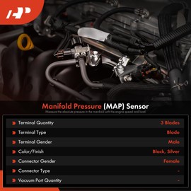 A-Premium Pressure Sensor Replacement for Ford Focus Escape Fusion Taurus 2013-2014 Edge Explorer 2012-2014 Fiesta Transit Connect Lincoln MKZ