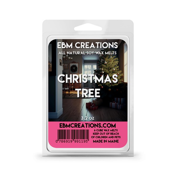 Christmas Tree Soy Wax Melts - 3.2oz, 6 Cube Clamshell,