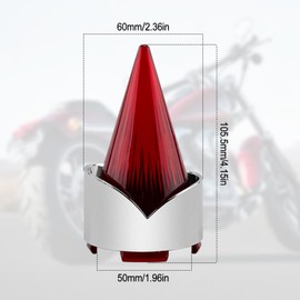 Smoke Bullet Turn Signal Light Lens Cover Fit for Harley Softail Street Glide Road Glide Fatboy Sportster Dyna De-luxe Bikes (Not for Sealed LED Harley Lights&Pancake-style Lens) (Chrome Red)
