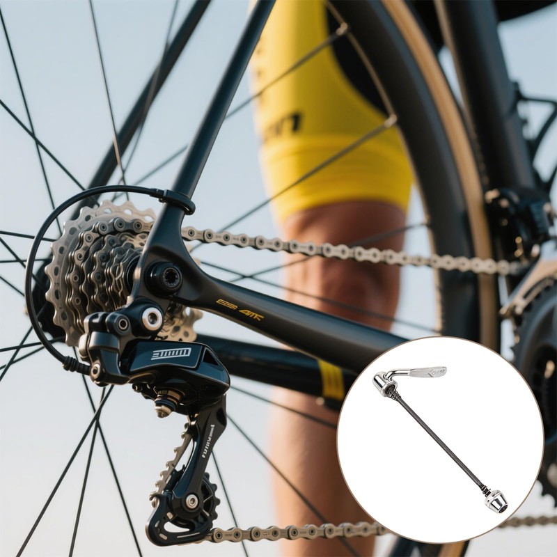 Quick Release Skewer and Front Wheel Riser Block for Bike