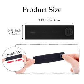 5 Pack Waistband Extenders Belt Extender for Women Waist Extenders for Pants for Men Pant Button Extender Pregnancy Pants Extender Adjustable Elastic Waist Extenders Waistband for Women Men Jeans