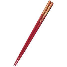 Traditional luxury chopsticks made with great care by Japanese craftsmen. 8.1 inches (20.5 cm). Natural wood. Lacquered with lacquer. Stylish pattern that matches today's life with gold leaf inlaid in the technique of maki-e. The tips of the chopsticks a