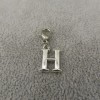 Pemby Studio Initial CAPITAL LETTER H Charm Zipper Pull Keychain