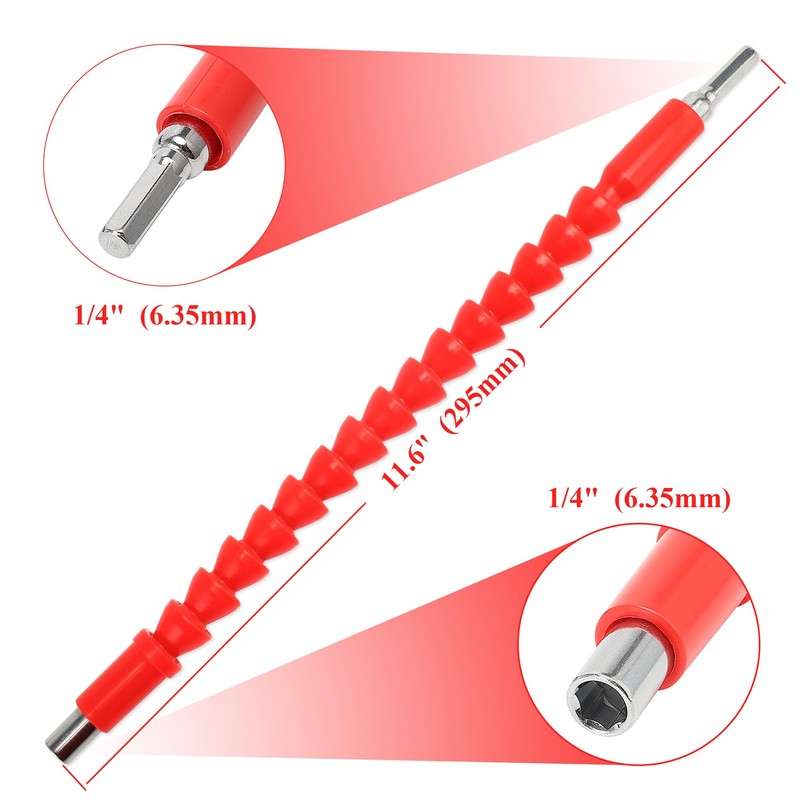 4 Pcs Flexible Drill Bit Extension