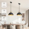AURYNIX 12 Inch Farmhouse Pendant Lights, Black, 3 Pack