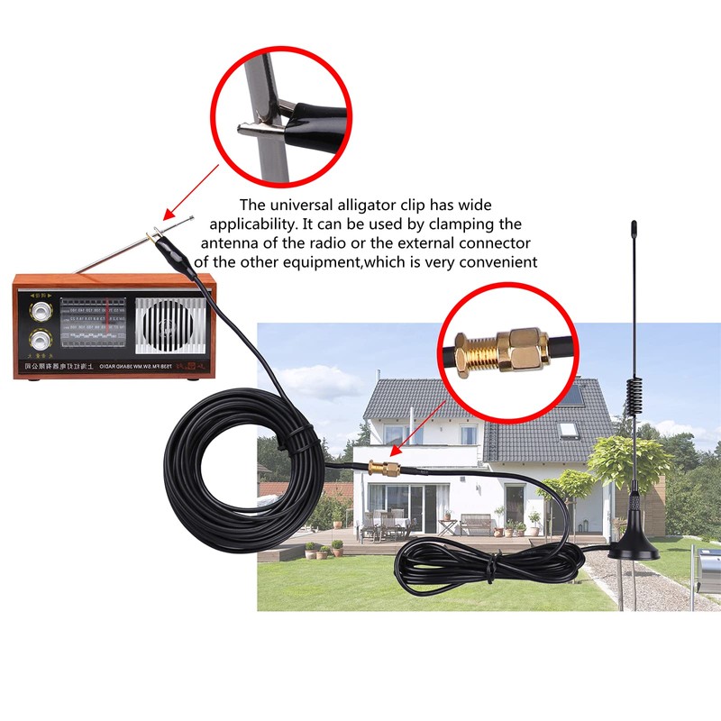 LACUCINO 75 ohm FM Antenna, Outdoor Antenna WiFi Stereo TV