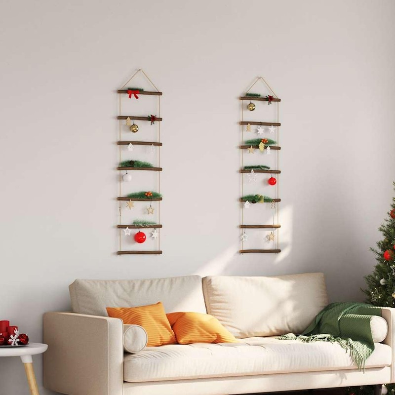 vidaXL Wall Decorations in Ladder Shape, Pack of 2, 30