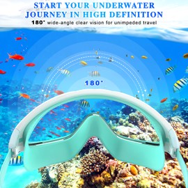 Ambienden GW Unisex Anti-Fog UV Protection Diving Goggles Adult Large Frame HD Lens Professional Swimming Goggles for Swimming, Diving and Water Sports