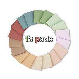 (18 Pack) Pop Up Sticky Notes Refill,3x3 in Popup Notepads,Accordion Stickies Super Sticking Power,Office School Memo Note Pads Vintage Colors,Post on Windows Doors,Recyclable,Easy to Write on