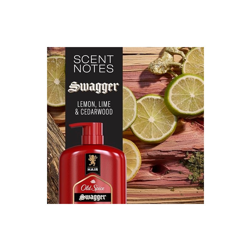 Old Spice Swagger 2-in-1 Shampoo and Conditioner for Men, 29.2