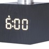 LED Knob Alarm Clock Digital Thermometer Display Imitation Wood Grain
