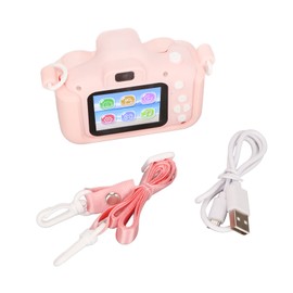 Kids Camera 2in IPS HD Screen Front Rear Camera Game MP3 Video Recording Toddler Camera for Kids Ages 3 to 10 Pink