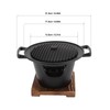 Hibachi Grill Smokeless Wooden Frame Aluminium Alloy Easy Assembly Portable