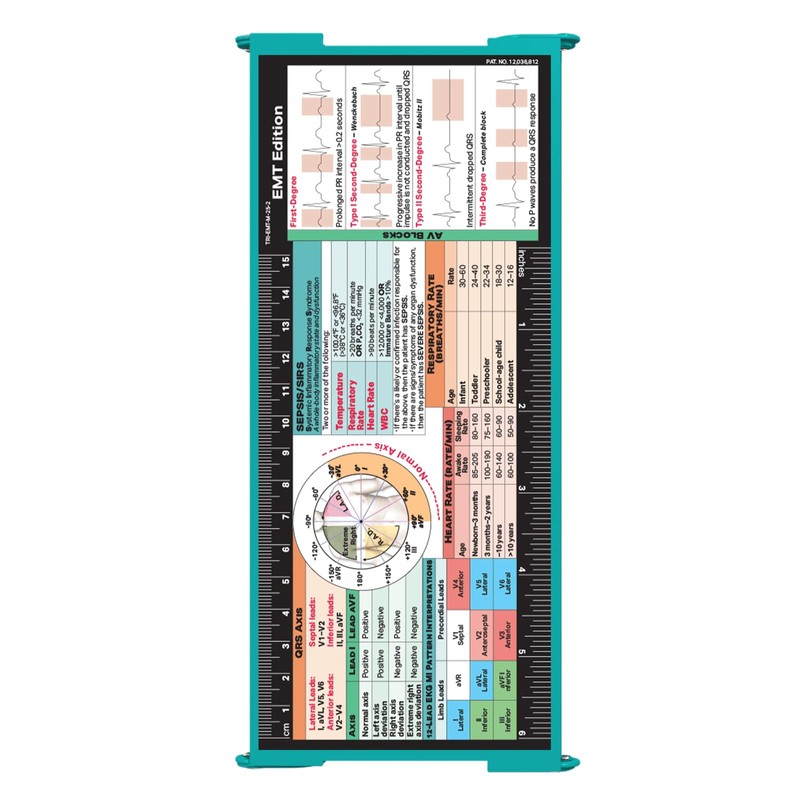 Whitecoat Clipboard® Trifold - EMT Edition (Teal, Trifold)