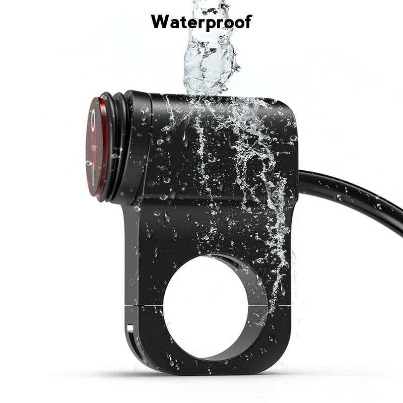 Gebildet 12 V Motorcycle ATV Waterproof Handlebar Headlight Switch, Motorcycle