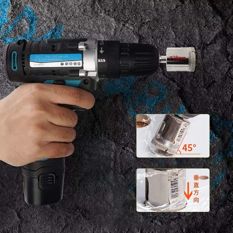 Diamond Hole Saw, Core Bit, Carbide Cutting, Ceramic, Marble, Glass,