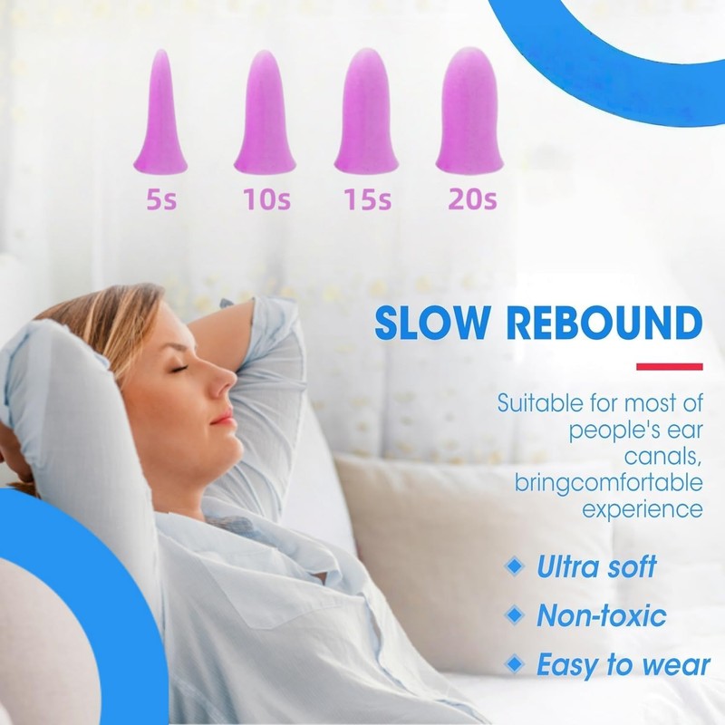 30 Pair Foam Earplugs, Super Soft Ear Plugs for Sleeping,
