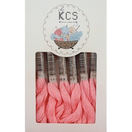 KCS 25 M/Skein Mercerized Pearl Cotton Crochet Needlepoint Thread,Size 5,6 skeins,Dusty Rose ul vy it