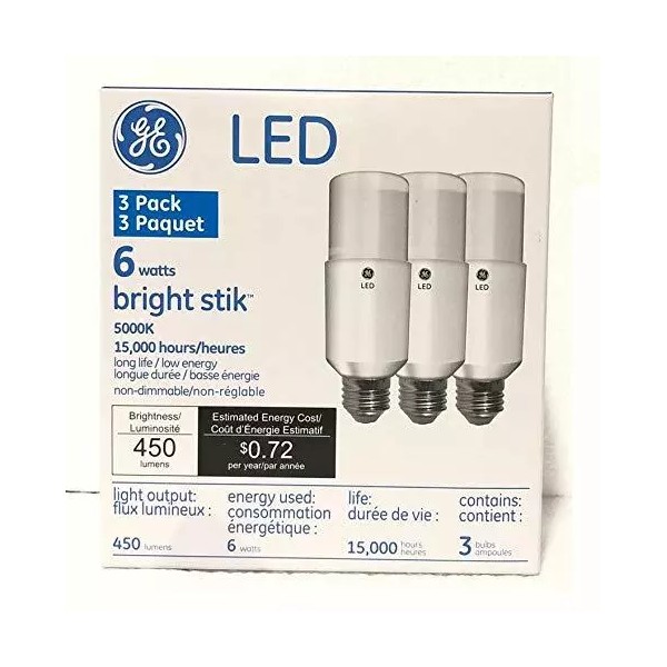 GE 35519 bright stik LED Lamp 40 watt equivalent, E26