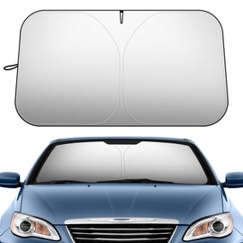 Sonnenschutz Auto Frontscheibe140 * 80cm, Auto Windschutzscheibe Sonnenblende,Frontscheibenabdeckung, Sonnenblende Vorne, Faltbar Windschutzscheibe für die meisten Autos