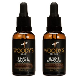Woody's Quality Grooming for Men Beard & Tattoo Oil, 2-Pack