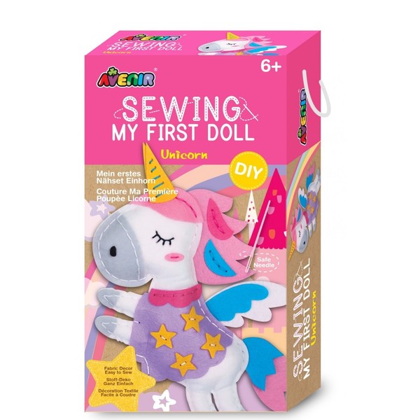 Avenirkids DIY Sewing my First Doll Unicorn 6+, 1pc