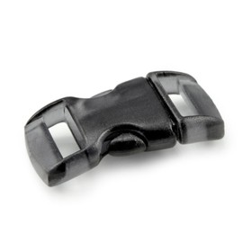 Ganzoo Plastic Click Fastener, Pack of 10, 3/8 Inch, 10 mm Strap Measure, 30 mm x 15 mm, Buckle, Buckle, Paracord 550 Bracelet, Backpack Closure, DIY Projects, Black Transparent, black