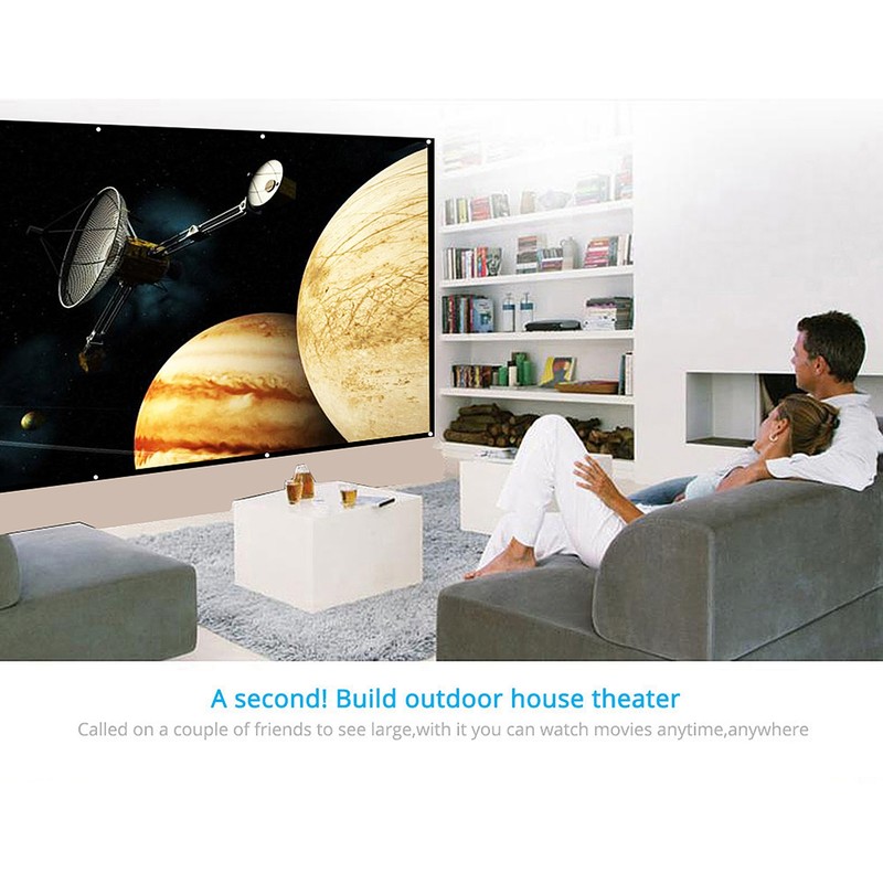 120-inch 16:9 Projector Screen Portable HD Projection Screen Foldable Wall