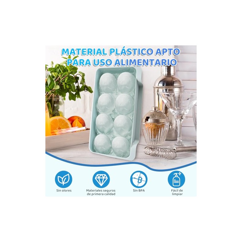 SlowTon Moldes y Bandejas para Cubitos de Hielo, Moldes para