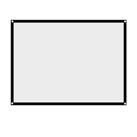 Projection Screen Curtain White Projector Foldable Screen Projection Portable Fabric(72 inch)