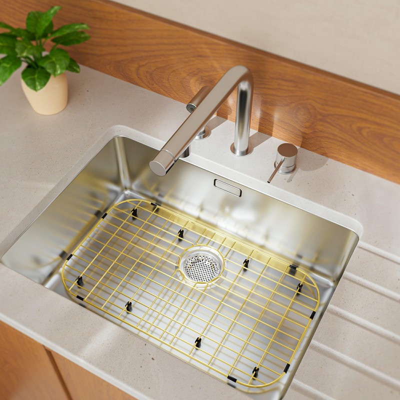 Gold Large 26" x 14" Kitchen Sink Grid,Sink Protector for