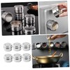 KICHOUSE Modern 6pcs Stainless Steel Spice Tin Magnetic Salt Pepper