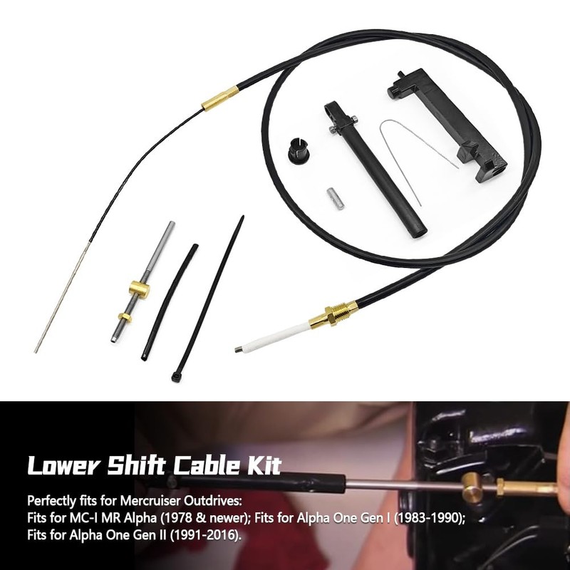 GOLACOD Lower Shift Cable Kit Fit for MerCruiser Alpha Gen