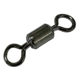 50 Pieces, Made in Japan, Strong Breaking Force Type, Stainless Steel Ring, Swivel, Salkan, Yurimodoshi, Stainless Steel (Black, 2/0 [50 Pieces])