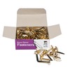 Charles Leonard Fasteners, Round Head, Brass Plated, 1 Inch Shank,