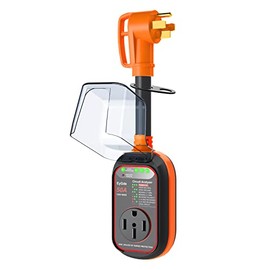 EyGde RV Surge Protector 50 Amp - UL Certified - Upgraded 6000 Joules RV Circuit Analyzer with Waterproof Cover, 50amp Surge Protector Power Defender Voltage Protection Guard Camper Travel Trailers