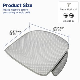 West Llama Car Seat Covers for Summer,Ice Silk Bottom Seat Covers for Cars Include 1 Piece Front Driver Seat Pad Mat Universal Fits 90% SUVs,Cars,Sedans(1Piece-Gray)