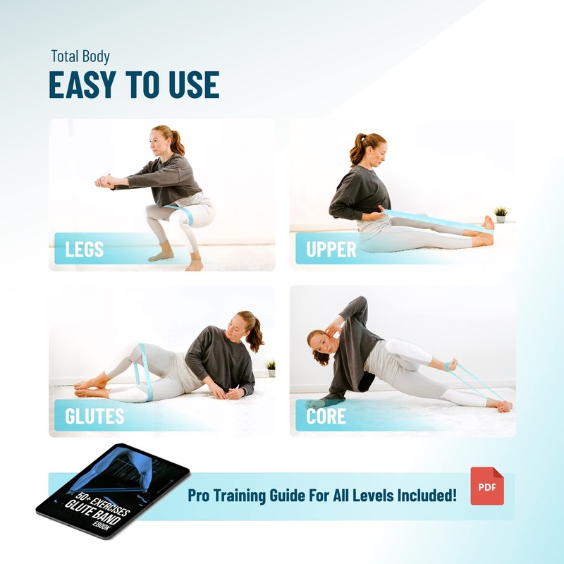 10 Resistance Loops for Trainers, Bootcamp, Gym. Tone Glutes, Thighs,