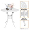 PATIO-IN 30.7" Cast Aluminum Round Patio Table, Patio Dining Table