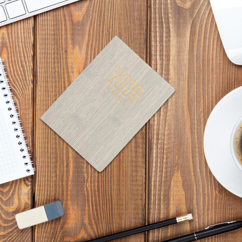 Operitacx 2026 Daily Planner Notebook A7 Size PU Leather Weekly